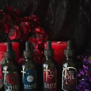 Dark Goddess Ritual Oil Set | Lilith, Hekate, Persephone & The Morrigan Oils