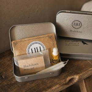 Blackthorn Pocket Ritual Kit | Mini Spell Kit for Protection & Warding | Travel Altar Set